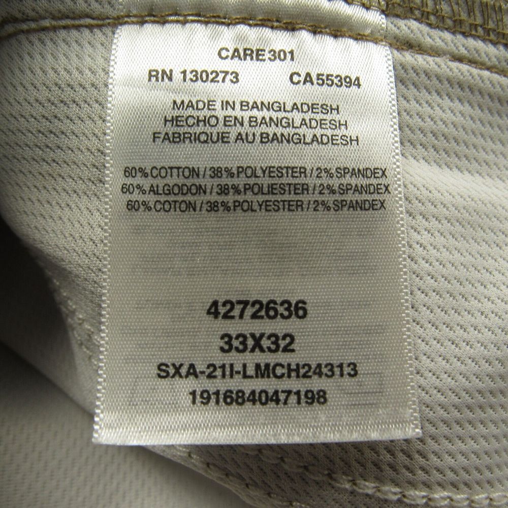 Lee Pants 33x30 Extreme Motion MVP Khaki‎ Beige Straight Chino Extreme Comfort - Picture 4 of 10